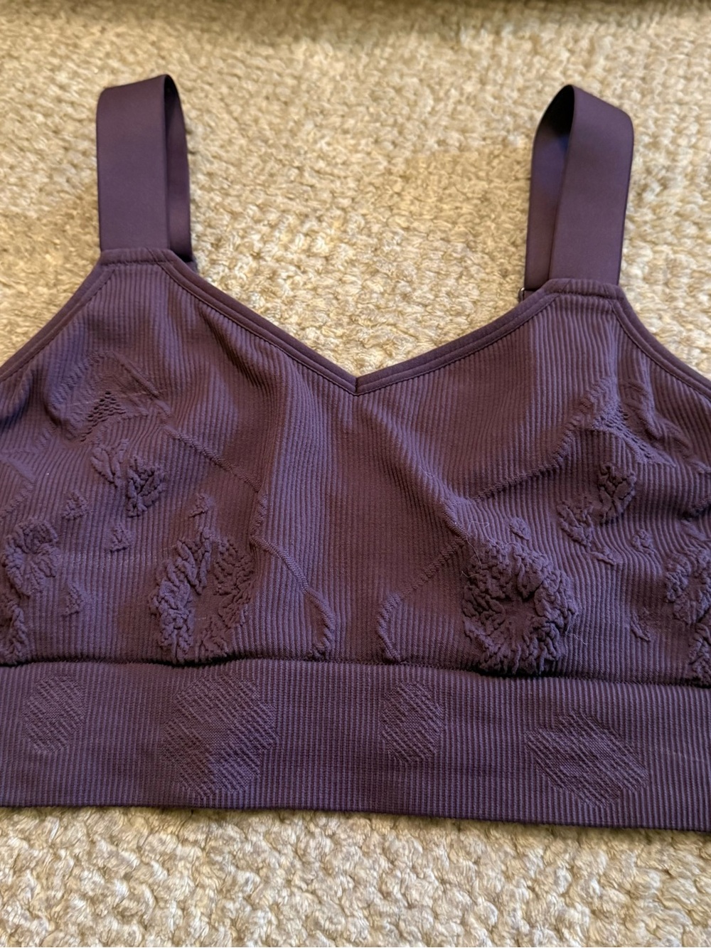 Women's Seamless Comfort Bralette - Pink, Lavender & Deep Plum Cacique 14/16 - Picture 4 of 6